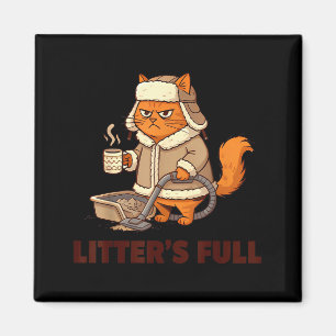 Kot voll lustige Katzenliebhaber Weihnachten Xmas Magnet
