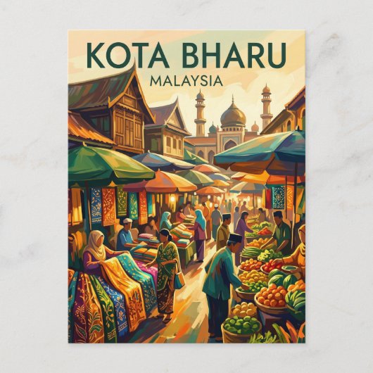 Kota Bharu Malaysia Postkarte (Vorderseite)