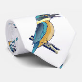 Kotare Kingfisher NZ BIRD Krawatte (Gerollt)