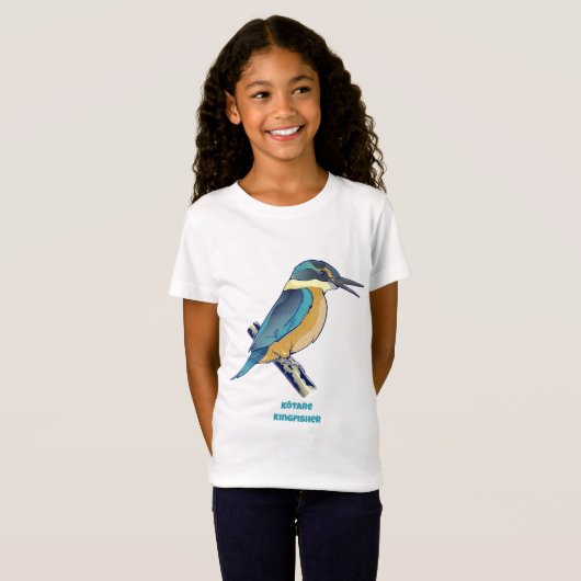 Kotare Kingfisher NZ BIRD T-Shirt (Vorne ganz)