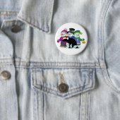 Kotender Hund mit Schneemännern Button (Beispiel)