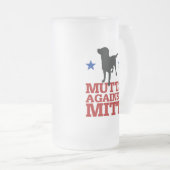 Köter gegen Mitt Mattglas Bierglas (VorderseiteRechts)