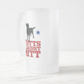 Köter gegen Mitt Mattglas Bierglas (Vorderseite Links)