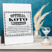 Koto-Lizenz Fotoplatte (Seite)