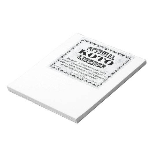 Koto-Lizenz Notizblock (Rotiert)