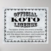 Koto-Lizenz Poster (Vorne)