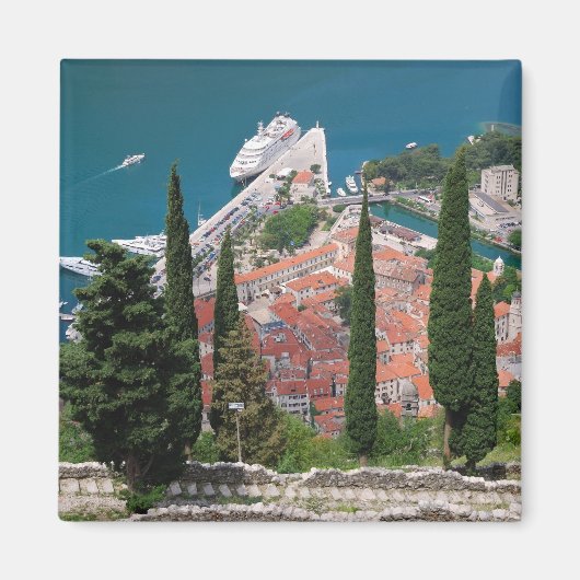 Kotor in Montenegro Square Magnet (Vorne)