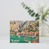 Kotor Montenegro Postkarte (Stehend Vorderseite)