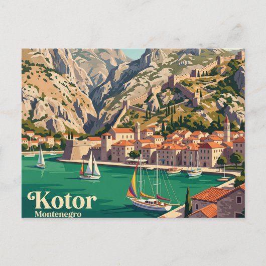 Kotor Montenegro Postkarte (Vorderseite)