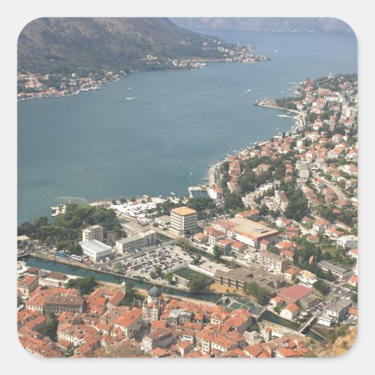 Kotor, Montenegro Quadratischer Aufkleber (Vorderseite)
