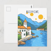 Kotor Montenegro Reise Postkarte (Vorne/Hinten)