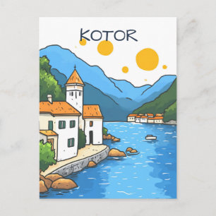 Kotor Montenegro Reise Postkarte