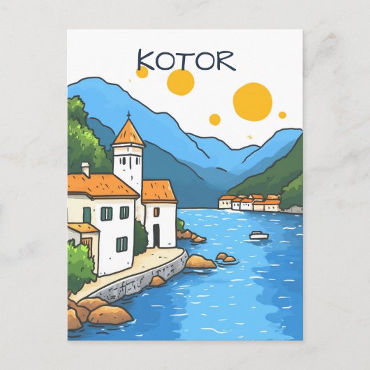Kotor Montenegro Reise Postkarte (Vorderseite)