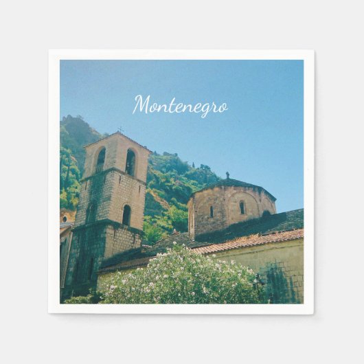 Kotor, Montenegro - Reiseandenken Serviette (Vorderseite)