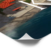 Kotor Montenegro Reiseplakat Poster (Ecke)