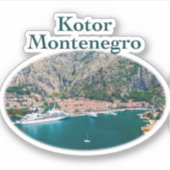 Kotor, Montenegro: Stari Grad Aufkleber (Vorderseite)