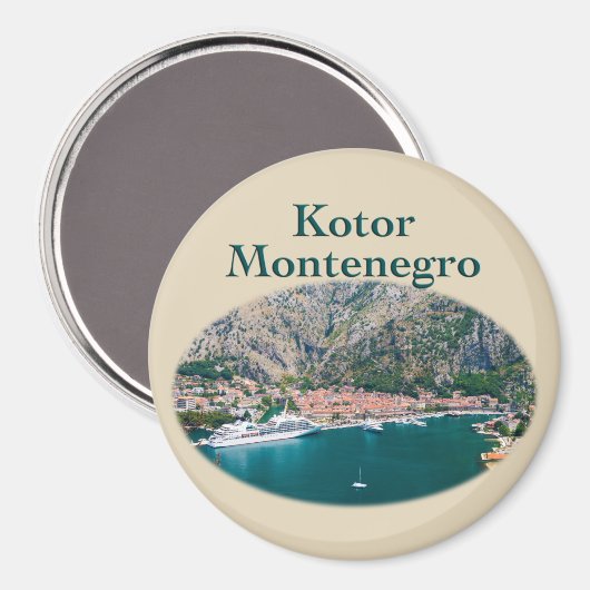 Kotor, Montenegro: Stari Grad Magnet (Vorderseite/Rückseite)