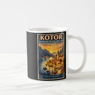 Kotor Montenegro Urlaub Kotor Bucht Reise nach Kaffeetasse