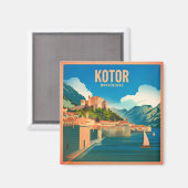 Kotor Montenegro Vintag Magnet (Vorderseite/Rückseite)