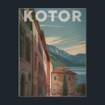 Kotor Montenegro Vintag Postkarte<br><div class="desc">Kotor Montenegro Vintag</div>
