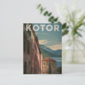 Kotor Montenegro Vintag Postkarte (Stehend Vorderseite)