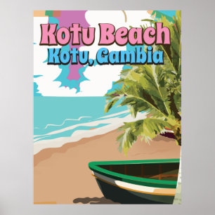 Kotu Beach Kotu, Gambia Reiseplakat Poster