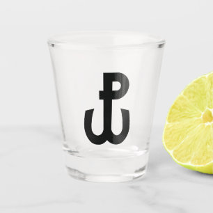 Kotwica Symbol Schnapsglas