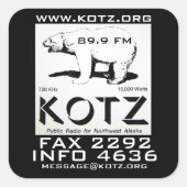 KOTZ BUCKET QUADRATISCHER AUFKLEBER (Vorderseite)