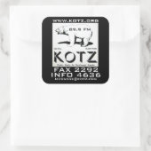 KOTZ BUCKET QUADRATISCHER AUFKLEBER (Tasche)