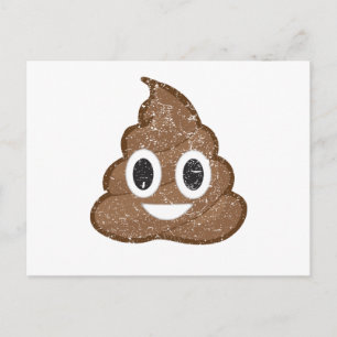 Kotz-Emoji im Vintage-Stil Postkarte