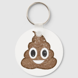 Kotz-Emoji im Vintage-Stil Schlüsselanhänger