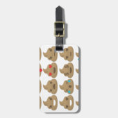 Kotz-Emojis Gepäckanhänger (Vorderseite vertikal)