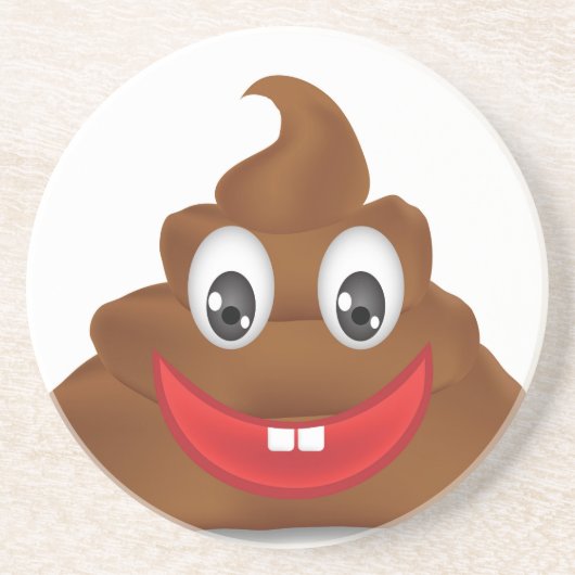 Kotz-Emojis Getränkeuntersetzer (Vorne)