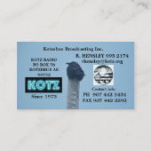 KOTZ RADIOkarten Visitenkarte (Rückseite)