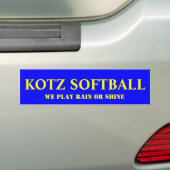 KOTZ SOFTBALL AUTOAUFKLEBER (Auf Auto)