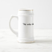 Kotzen Sie und Snot "er, der soll, soll so er, Bierglas (Links)