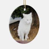 Kotzende Katze Keramik Ornament (Rechts)