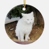 Kotzende Katze Keramik Ornament (Vorne)