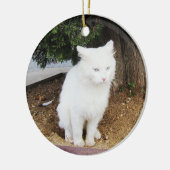 Kotzende Katze Keramik Ornament (Links)