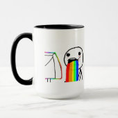 Kotzende Regenbogen Tasse (Links)