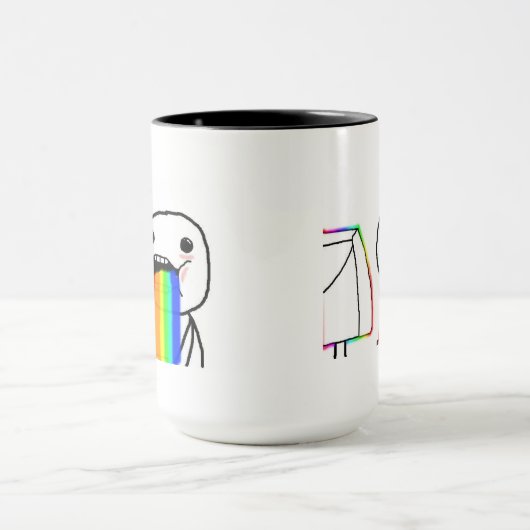 Kotzende Regenbogen Tasse (Zentrum)