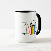 Kotzende Regenbogen Tasse (VorderseiteRechts)