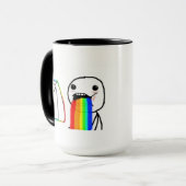 Kotzende Regenbogen Tasse (Vorderseite Links)