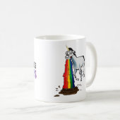 Kotzende Unicorn-Tasse Kaffeetasse (VorderseiteRechts)