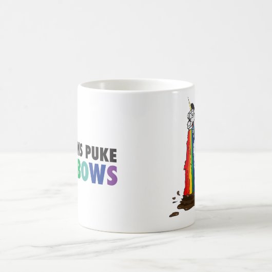 Kotzende Unicorn-Tasse Kaffeetasse (Mittel)