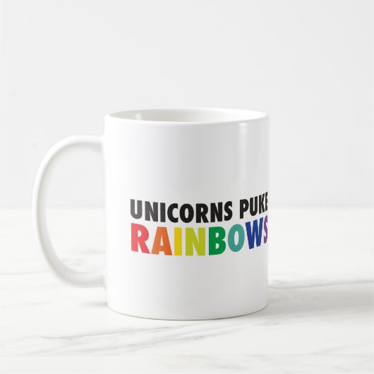 Kotzende Unicorn-Tasse Kaffeetasse (Links)
