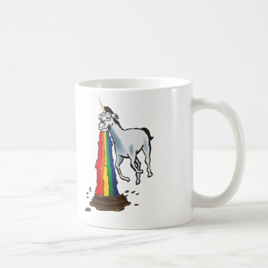 Kotzende Unicorn-Tasse Kaffeetasse (Rechts)