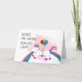 Kotzendes Einhorn Dankeskarte (Vorderseite)