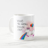 Kotzendes Einhorn Kaffeetasse (Vorderseite Links)