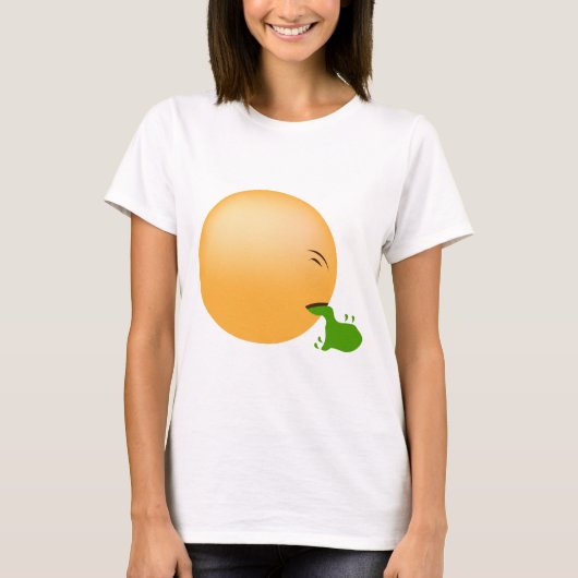 Kotzendes Emoji T-Shirt (Vorderseite)